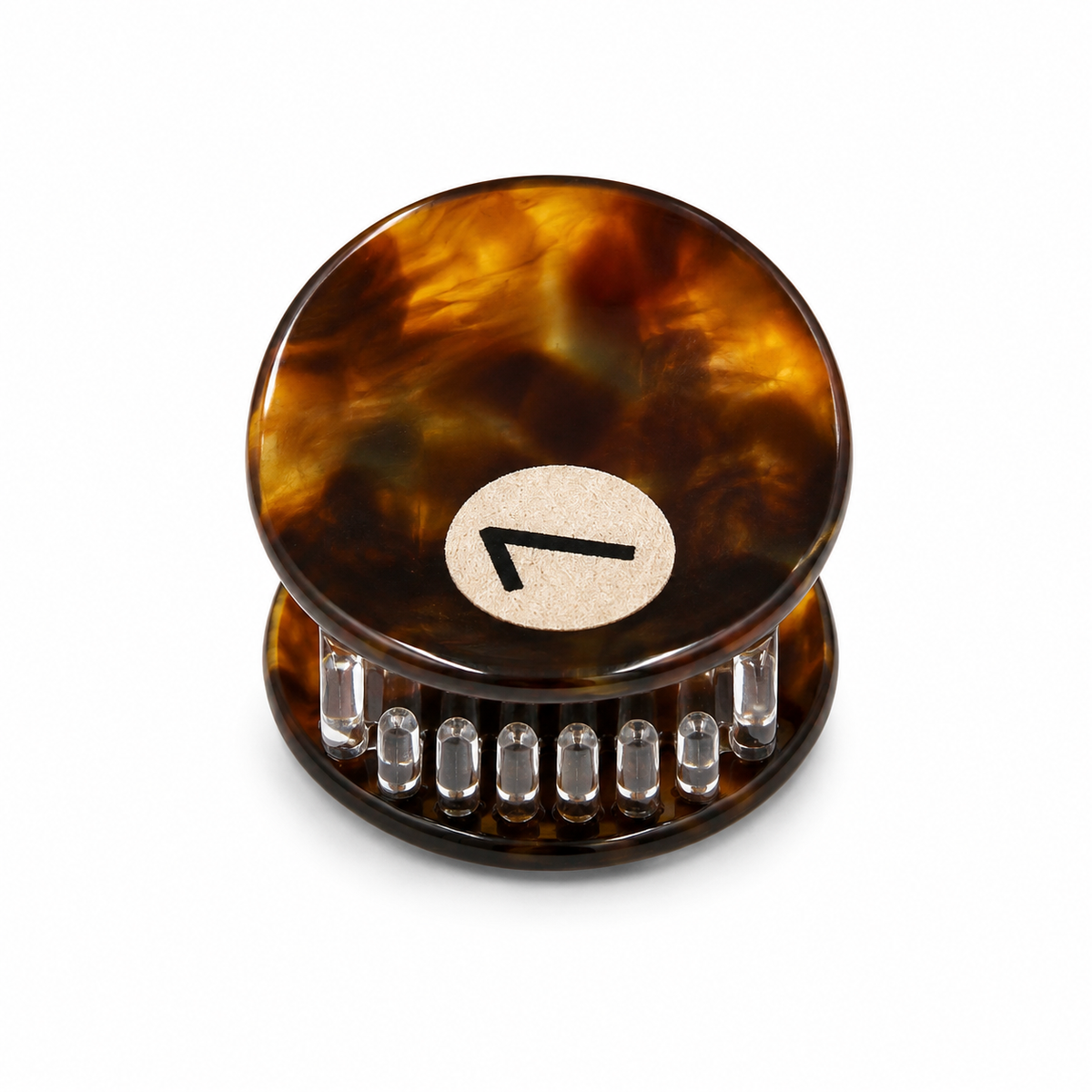 Tortoiseshell number 7 mini hair clip