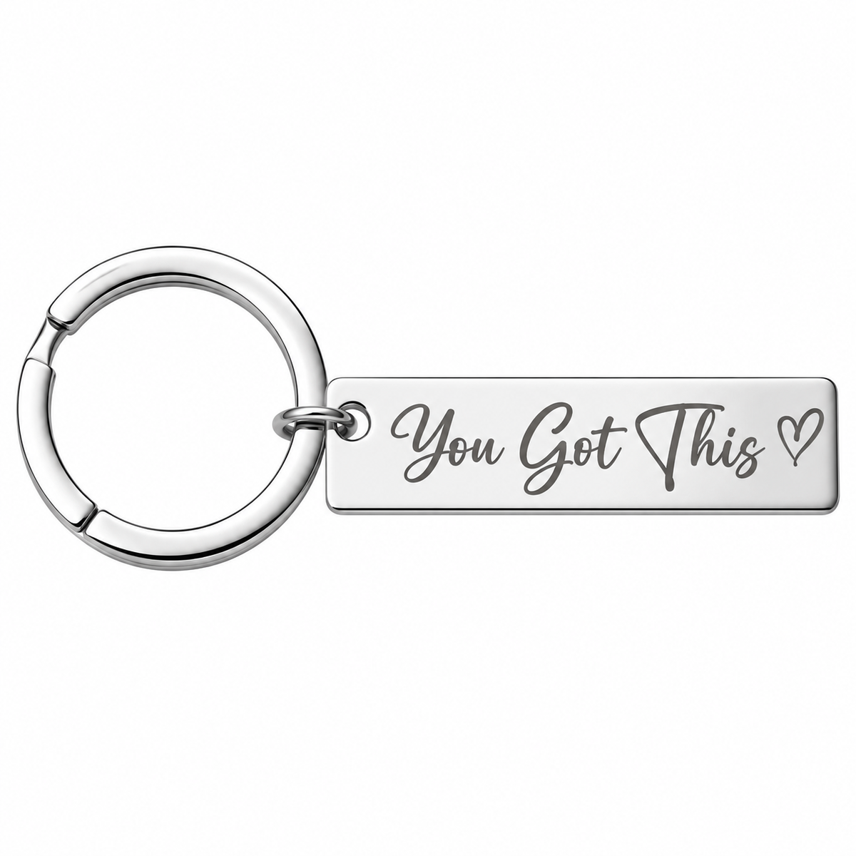 You Got This silver keyring